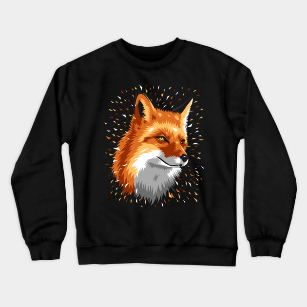 Fox Geometric colors Crewneck Sweatshirt by albertocubatas